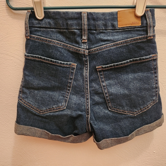 NEW Aeropostale Ripped Jean Shorts Size 00 - Picture 2 of 5